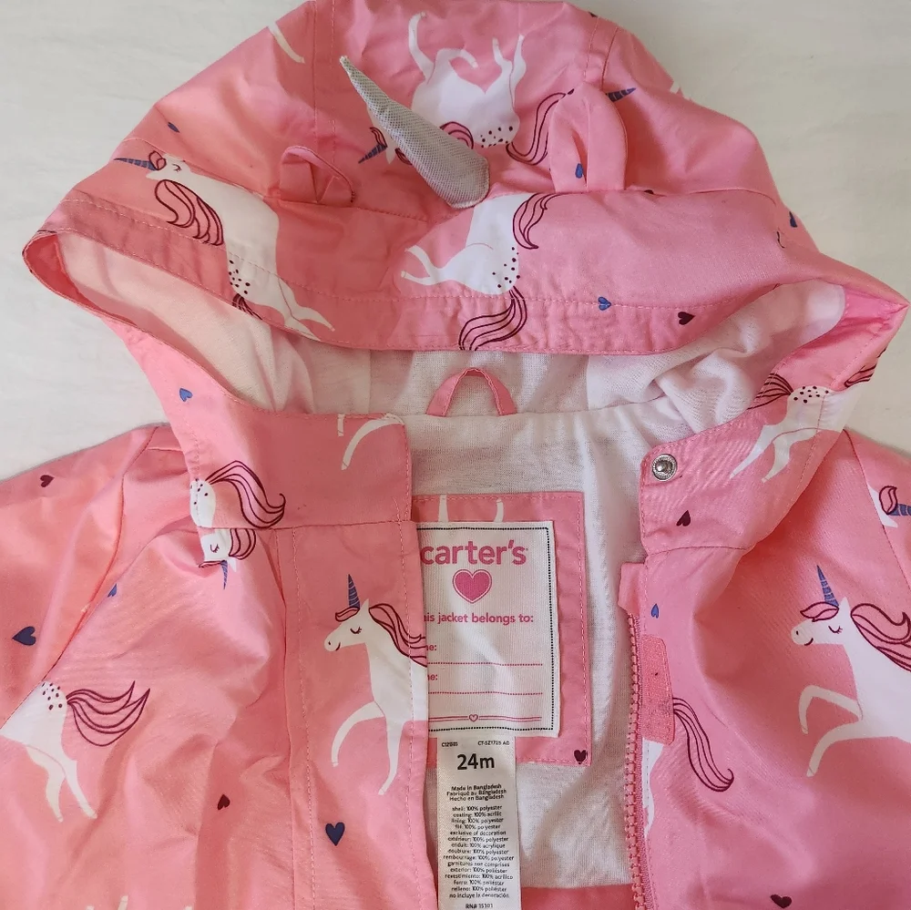Carter's Unicorn Raincoat - Picture 4 of 4